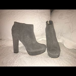 Michael Kors Gray Suede Booties